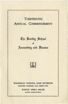 The Bentley School of Accounting and Finance Commencement program, 1932
