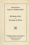 The Bentley School of Accounting and Finance Commencement program, 1933