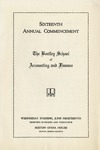 The Bentley School of Accounting and Finance Commencement program, 1935 by Bentley University