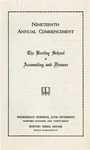 The Bentley School of Accounting and Finance Commencement program, 1938