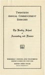The Bentley School of Accounting and Finance Commencement program, 1939