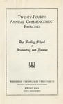 The Bentley School of Accounting and Finance Commencement program, 1943