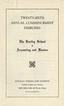 The Bentley School of Accounting and Finance Commencement program, 1945