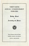 The Bentley School of Accounting and Finance Commencement program, 1955