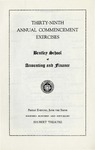 The Bentley School of Accounting and Finance Commencement program, 1958