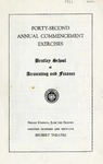 The Bentley School of Accounting and Finance Commencement program, 1961