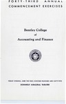 Bentley College of Accounting and Finance Commencement program, 1962