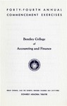 Bentley College of Accounting and Finance Commencement program, 1963