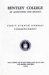 Bentley College of Accounting and Finance Commencement program, 1967