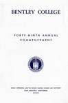 Bentley College Commencement program, 1968