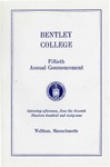 Bentley College Commencement program, 1969