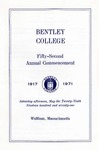 Bentley College Commencement program, 1971