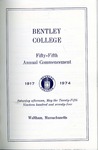 Bentley College Commencement program, 1974