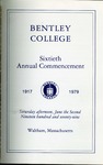 Bentley College Commencement program, 1979 by Bentley University